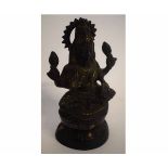 Bronzed Hindu deity, 20cm high