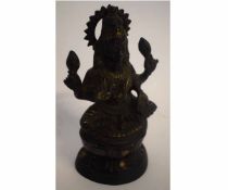 Bronzed Hindu deity, 20cm high