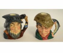 Two Royal Doulton character jug liqueur containers; Rip Van Winkle and The Poacher
