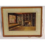 Albert H Findley, signed watercolour, inscribed "Mayor's Parlour, Old Tower Hall, Leicester", 26 x