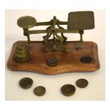 Set of postal scales and weights