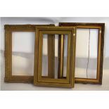 Three Victorian gilt gesso picture frames, assorted sizes (3)