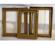 Three Victorian gilt gesso picture frames, assorted sizes (3)