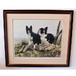 Steven Townsend, signed in pencil to margin, limited edition (15/675), coloured print, Two Collie