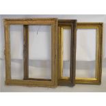 Three Victorian gilt gesso picture frames, assorted sizes (3)