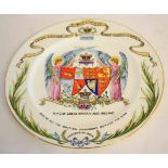 Shelley (late Foley) Coronation plate "King George V and Queen Mary", dated June 22nd 1911, 25cms