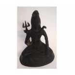 Bronzed Hindu deity, 20cm high