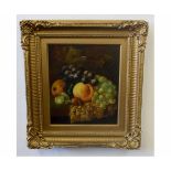 After Eloise Harriet Stannard, bears signature, oil on board, Still Life study of mixed fruit on a