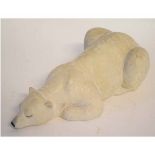 Large Lladro model of a polar bear, 30cms long