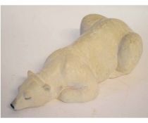 Large Lladro model of a polar bear, 30cms long