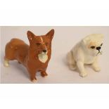 Beswick model of corgi and bulldog