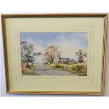Edward Pearce, signed watercolour, "Herringfleet Church", 23 x 35cms, together with a further