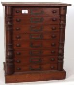 Victorian 8-drawer collector's/specimen cabinet, each drawer with glass top 56 x 46cms