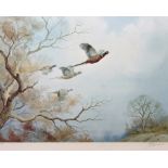 AR JOHN CYRIL HARRISON (1898-1985) Pheasant in Flight coloured print, published by The Tryon