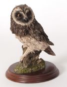 COUNTRY ARTISTS ceramic model of an Owl 24cms high with plinth base