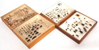 Two early 20th century collector's boxes containing beetles, bees, moths etc Provenance: The