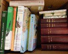 Two boxes: mixed Ornithology books including Witherby et al THE HANDBOOK OF BRITISH BIRDS, 5
