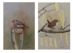 AR REX GRATTAN FLOOD (1928-2009) Robin and Wren two watercolours, both signed lower right 26 x 17cms
