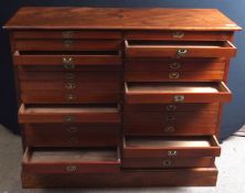 Early 20th century 26-drawer collector's/specimen cabinet 90 x 106cms