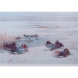 ARCHIBALD THORBURN (1860-1935) "Widgeon and Teal" coloured print, published by A Baird Carter