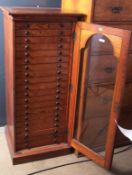 Victorian 20-drawer collector's/specimen cabinet by Janson & Sons, Great Russell Street, London,