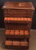 20th century ten-drawer collector's/specimen cabinet 83 x 57cms