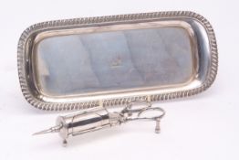 Mixed Lot: pair of 19th century close plated and patented wick shear/candle snuffers, Wilmores &