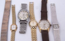Mixed Lot: two various men's wristwatches including Rotary and Aristocrat, together with three