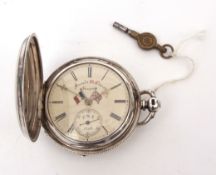 Last quarter of 19th century silver cased full hunter lever watch, Henry Hodge - Litherland, No
