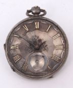 Mid-19th century silver cased open face lever watch, Thos Broderick - Peterboro, 90593, the