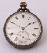 End of 19th century silver cased open face keyless lever watch, Langford - Bristol Goldsmiths