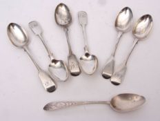 Mixed Lot: seven various tea spoons, combined wt approx 120gms, various dates and makers (7)
