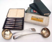 Mixed Lot: quantity of cased and boxed flatware and cutlery, together with other assorted flatware