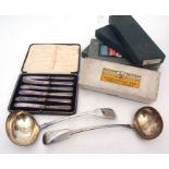 Mixed Lot: quantity of cased and boxed flatware and cutlery, together with other assorted flatware