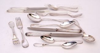 Quantity of Tezler Swiss flat ware and cutlery comprising two each table spoons, dinner forks,