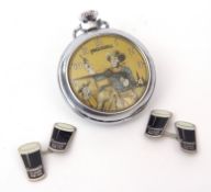 Mixed Lot: mid-20th century base metal cased open face keyless watch, Ingersoll, Jeff Arnold, Eagle,