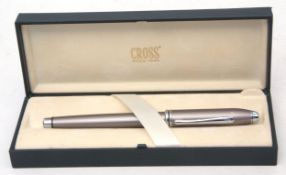 End of 20th century Cross "Concord" cased fountain pen, in its fitted box of issue, with two spare