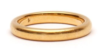 22ct gold wedding ring, plain polished design, size L, 5.6gms