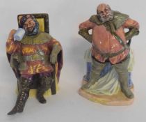 Two Royal Doulton figures of Falstaff and the foaming quart, HN2162, 18cms high