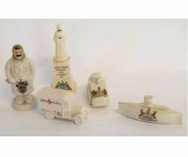 Group: various models from Staffordshire China Operatives to include Edith Cavell, a submarine, a