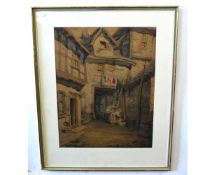 Holmes Winter (W Rowland), signed pair of watercolours, Norwich street scenes, 53 x 40cms (2)