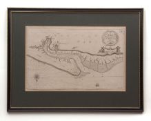 GREENVILLE COLLINS: NORFOLK PARS [CLEY AND BLAKENEY], engraved sea chart/plan, circa 1690, approx