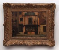 JOHN COLE (20TH CENTURY) "Augustine Steward's House, Norwich" oil on panel, signed lower right 30