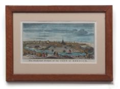 THE SOUTH-EAST PROSPECT OF THE CITY OF NORWICH, hand coloured copper engraving, circa 1790, approx