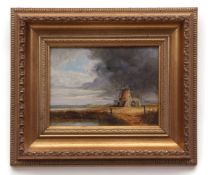AR P C HUTCHINSON (20TH CENTURY) St Benet's Abbey oil on board, signed lower right 14 x 19cms