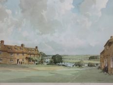 AR STANLEY ORCHART (1920-2005) "Buckler's Hard, Hampshire" coloured print, signed in pencil to lower