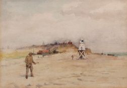 ENGLISH SCHOOL (19TH CENTURY) "The River Blythe Beacon, Southwold, circa 1895" watercolour 21 x