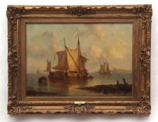 JOHN MOORE OF IPSWICH (1820-1902)Shipping scene oil on canvas, signed lower left 35 x 50cms