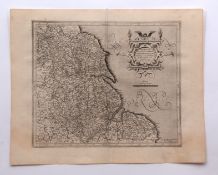 GERARD MERCATOR: EBORACUM, LINCOLNIA, DERBIA, STAFFORDIA, NOTINGHAMIA, LECESTRIA, RUTLANDIA, ET