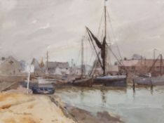 AR WILLIAM BENNER (1884-1964) Harbour scene with fishing boats watercolour, signed lower left 36 x